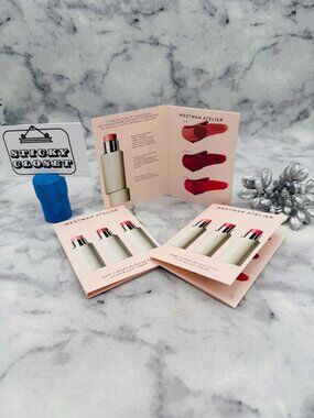 Westman Atelier Beauty Set-3xBaby Cheek Blush Stick Petal,Dou Dou,Poppet-3pc-NEW